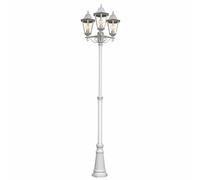 Lampadaire d'extérieur candélabre blanc dimmable télécommande dans un ensemble comprenant des ampoules LED RVB