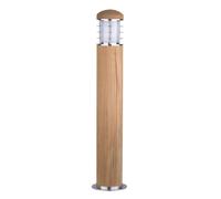 Lampadaire d'extérieur en bois de teck / acier inoxydable E27 40 W Poole Garden Zone
