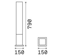 Lampadaire d'extérieur Ideal Lux Edo PT1 142999