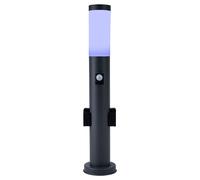 Lampadaire d'extérieur intelligent avec détecteur de mouvement, lumière de jardin à intensité variable, voix, contrôle par application, LED RVB 8,5 W 806 lm blanc chaud, H 60 cm