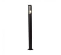 Lampadaire d'extérieur, lampadaire de jardin, lampadaire de bordure, IP44, noir, acier inoxydable, H 100 cm