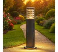 Lampadaire d'extérieur moderne Aluminium Anthracite 1 Lumière E27 H40Cm