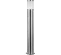 Lampadaire d'extérieur pour chemin H 80 cm Lampe de jardin LED lampe d'extérieur en acier inoxydable, opale en plastique argenté, 7W 806lm blanc chaud, DxH 14x80 cm
