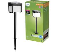 Philips Borne extérieure Ezra – UltraEfficient avec capteur, 3000 K, 250/25 lm, Noir