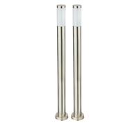 Lampadaire, dimmable avec télécommande, lampadaire, lampe d'extérieur, lumière de jardin, lampe de chemin, changement de couleur RVB, 8,5W 806lm blanc chaud, DxH 7,6x110cm, lot de 2