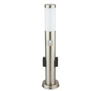 Lampadaire douilles lampadaire avec détecteur de mouvement lampe d'extérieur en acier inoxydable, 1x LED 11W 1055Lm blanc chaud, DxH 7,6x60 cm
