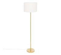 Lampadaire droit en bouclette - H. 150 cm - Or