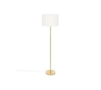 Lampadaire droit en bouclette - H. 150 cm - Or