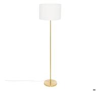 Atmosphera - Lampadaire droit Tina - Abat-jour bouclette, pied doré, H 150 cm