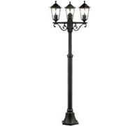 Lampadaire e térieur 3L CARLEEN métal verre 200 61cm IP44 Noir