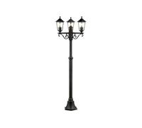 Lampadaire e térieur 3L CARLEEN métal verre 200 61cm IP44 Noir