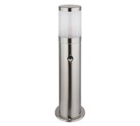 Lampadaire E27 Lampadaire Terrasse Détecteur de mouvement Résistant aux intempéries IP44, acier inoxydable plastique, 1x douille E27, DxH 14x50 cm