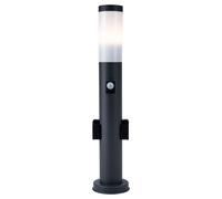Lampadaire éclairage de jardin détecteur de mouvement douilles extérieures lampe à pied en acier inoxydable douilles de jardin anthracite