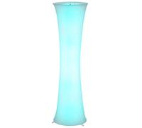 Lampadaire élégant, lampe de bureau en textile blanc à intensité variable, dans un ensemble comprenant des ampoules LED RVB