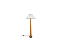 Lampadaire en chêne et lin marron Horace
