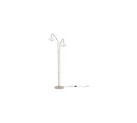 Lampadaire en fer forgé beige, G9, trépied - Hübsch, Como - 72x30x165 cm