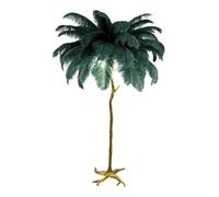 Lampadaire en forme de plume, lampadaire LED moderne à intensité variable, lampe d'angle haute romantique style princesse trois températures couleur, décorative résine dorée(A,75*120cm/29.5x47.2in)