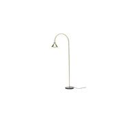 Lampadaire en laiton doré, socle en marbre, E27, arc - Hübsch, Pipe - 60x25x168 cm