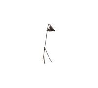 Lampadaire en laiton, PVC et bakélite marron, trépied, E27 - House Doctor, Flola - H130 cm