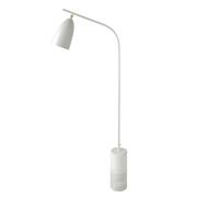 Lampadaire en marbre et acier blanc