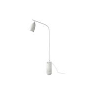 Lampadaire en marbre et acier blanc