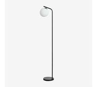 Lampadaire En Métal Et Verre Alligier Noir