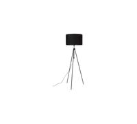 Lampadaire en métal noir, E27, hauteur réglable 30 cm, abat-jour textile, style vintage - Zuiver, Fokus - 50x50x153 cm