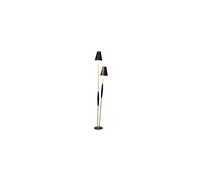Lampadaire en métal or et noir Double