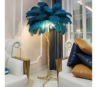 Lampadaire en plumes avec éclairage LED à intensité variable pour chambre à coucher, bureau, salon, salle de lecture, coin lumineux, lumière douce