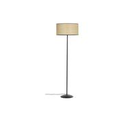 Lampadaire en rabane et métal noir H170 cm ALOE