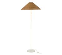 Lampadaire en Rotin Preston 154cm Naturel & Blanc