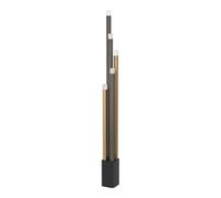 Lampadaire ESTANTERIOS LED 5X3,7W en aluminium et acier noir et marron et or 0x0x1600mm