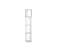 HOMCOM Lampadaire étagère 26L x 26l x 160H cm 3 étagères 4 Niveaux MDF Blanc