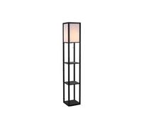 Lampadaire étagère lampe étagère 26L x 26l x 160H cm 3 étagères 4 niveaux MDF noir