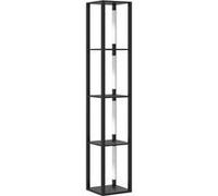 Lampadaire avec étagères - 4 niveaux - dimmable LED variateur d'intensité - interrupteur à pied - pour salon chambre bureau - noir
