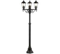 Lampadaire extérieur 3L CARLEEN - BRILLIANT - noir - métal/verre - 200x61cm - IP44