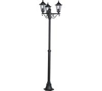 Lampadaire extérieur Davangus 3-flamme Ø 55cm noir, transparent
