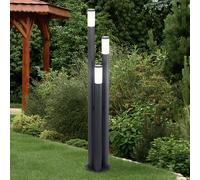 Lampadaire extérieur en acier inoxydable anthracite Lampe de jardin à 3 colonnes Projecteur de terrasse Globo 3159-3A
