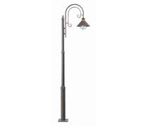 Lampadaire extérieur FARO BARCELONA NAUTICA 2.2m rouille - Métal et verre - Culot E27 - IP33