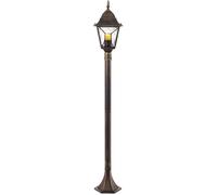 Lampadaire extérieur JANEL - BRILLIANT - noir doré - métal/verre - IP44