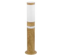 Lampadaire extérieur lampe à base ronde extérieur lampadaire de terrasse en acier inoxydable, optique en bois de contrôle d'application avec LED décorative, 1x Smart RGB LED 10W, DxH 11,7 x 50 cm