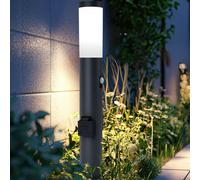 Lampadaire éclairage de jardin détecteur de mouvement prises d'extérieur lampe de base en acier inoxydable ANTHARAZIT Globo 3158AKS