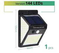 Lampadaire extérieur,Lampe solaire à 30 LED avec détecteur de mouvement PIR, imperméable, éclairage d'extérieur - 1 Piece 144 LEDs