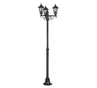 Lampadaire extérieur Davangus 3-flamme Ø 55cm noir, transparent