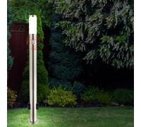 Lampadaire extérieur LED en acier inoxydable avec capteur de mouvement, lampe sur pied de jardin, spot pour porche Globo 3159KSLED