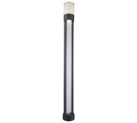 Lampadaire extérieur lumière jardin lampe balcon lumière terrasse, IP44, moderne, gris opale clair, 1x LED 12W 600Lm 3000K, DxH 11x110 cm