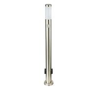 Lampadaire extérieur luminaire sur pied espace extérieur inox senseur prises de courant