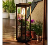 Lampadaire extérieur noir-mat jardin terrasse projecteurs décoration base lampe de table angulaire