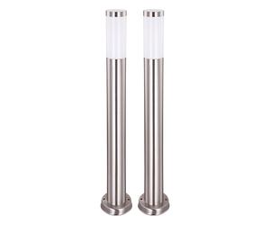 Lampadaire extérieur parc projecteur de jardin en acier inoxydable 1 feuille dans un ensemble comprenant des ampoules LED