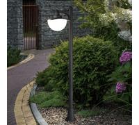 Lampadaire extérieur rond Lampe de base extérieur Lampadaire de terrasse en aluminium, moulé sous pression anthracite, 1x E27, LxH 20x110 cm